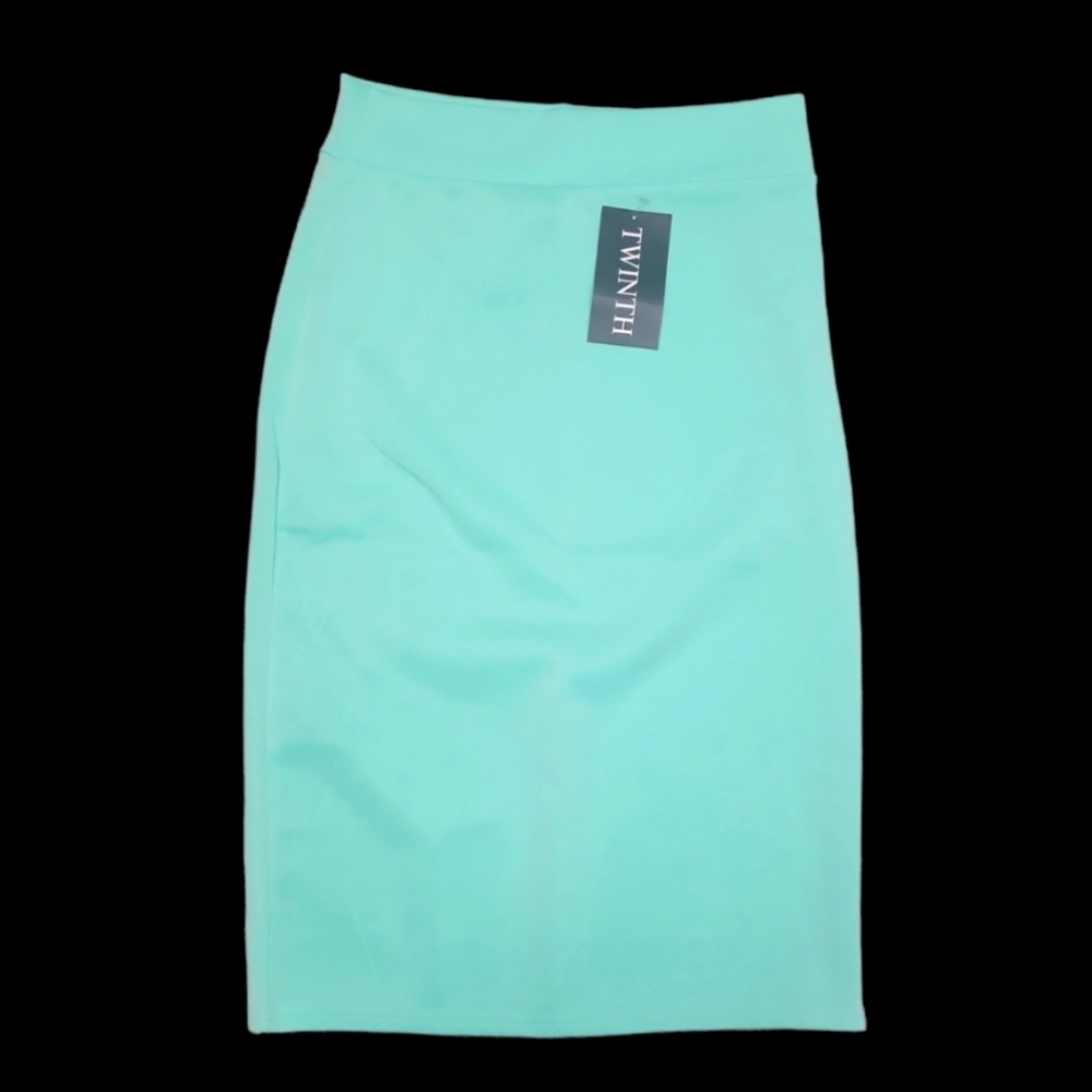 Teal pencil skirt